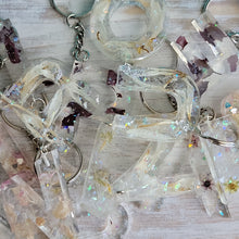 Load image into Gallery viewer, Wildflower Initial keychain