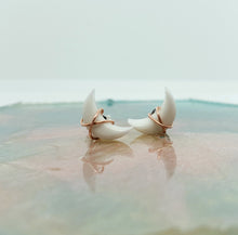 Load image into Gallery viewer, Wrapped Crecent Moon Earrings