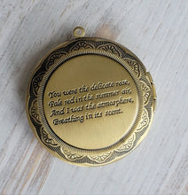 Load image into Gallery viewer, Large poem locket
