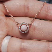 Load image into Gallery viewer, Round Halo Choker necklace - Rose