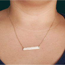 Load image into Gallery viewer, Hammered Bar Necklace