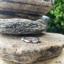 Load image into Gallery viewer, Birthstone Mother's ring - Silver