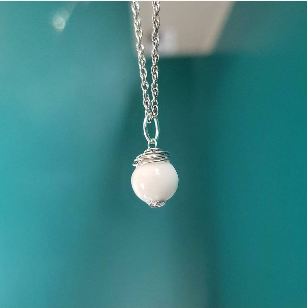 Wrapped DNA Pearl Necklace