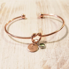 Load image into Gallery viewer, Initial Charm Knot braclete

