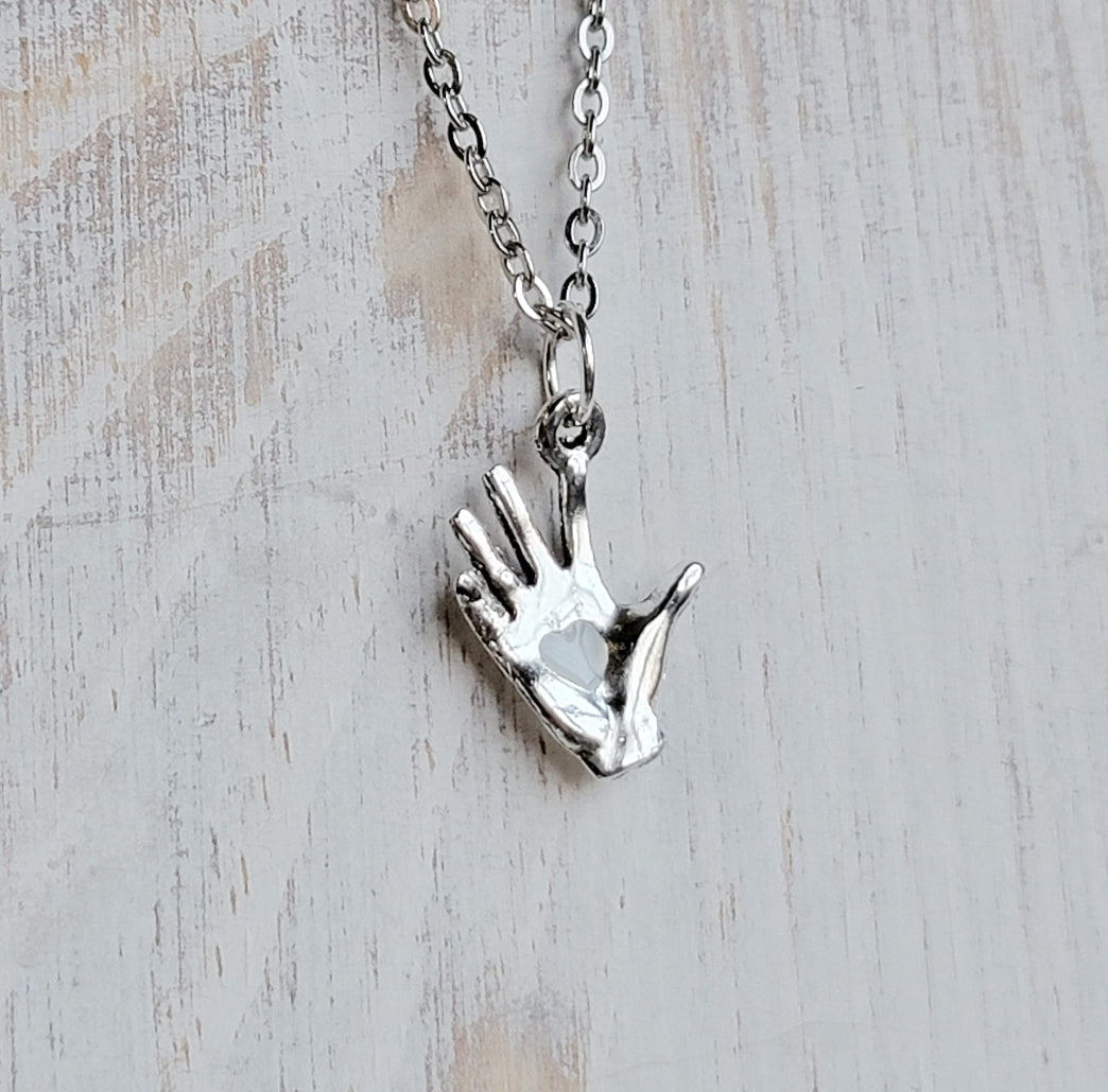 Kissing Hand necklace