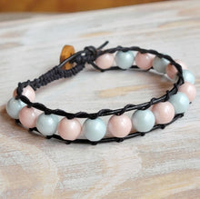 Load image into Gallery viewer, *NEW* Leather Wrap Pearls Bracelet
