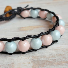 Load image into Gallery viewer, *NEW* Leather Wrap Pearls Bracelet
