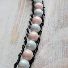 Load image into Gallery viewer, *NEW* Leather Wrap Pearls Bracelet

