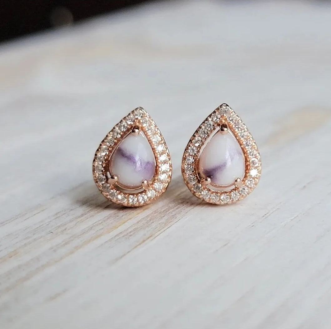 Teardrop Halo Earrings